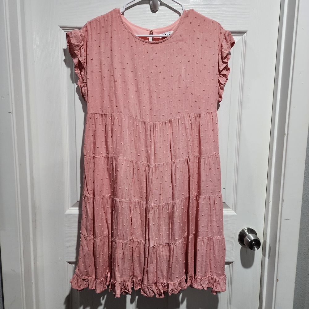 Emory Park Pink Textured Kids Dress